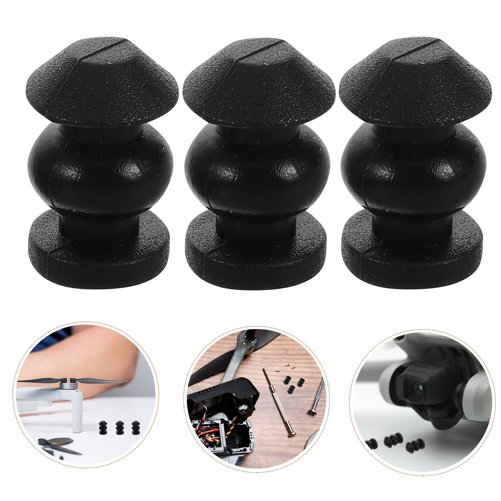 Drone Gimbal Dampener - 10개입 RC 드론 짐벌 실리콘 고무